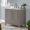 Alaterre Furniture Williamsburg 2pc Wooden Bathroom Vanity Set - 36-in. L Vanity, 30-in. L Rectangular Mirror, Gray AVAN360040B - alternate 5